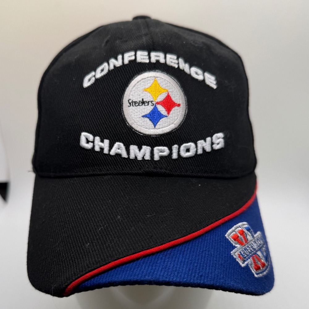 Pittsburgh Steelers NFL Conference Champions Super Bowl XL Adjustable Cap Black